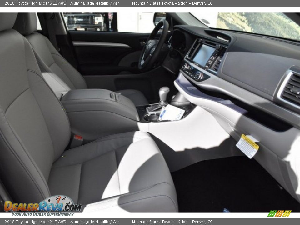2018 Toyota Highlander XLE AWD Alumina Jade Metallic / Ash Photo #12