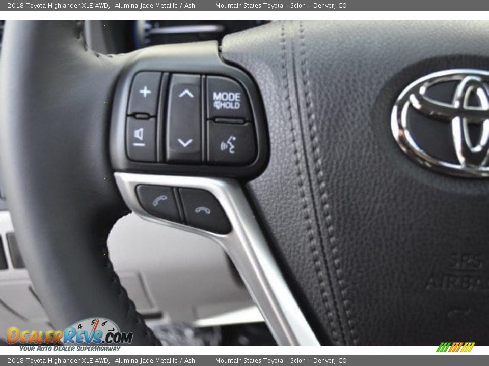 2018 Toyota Highlander XLE AWD Alumina Jade Metallic / Ash Photo #29