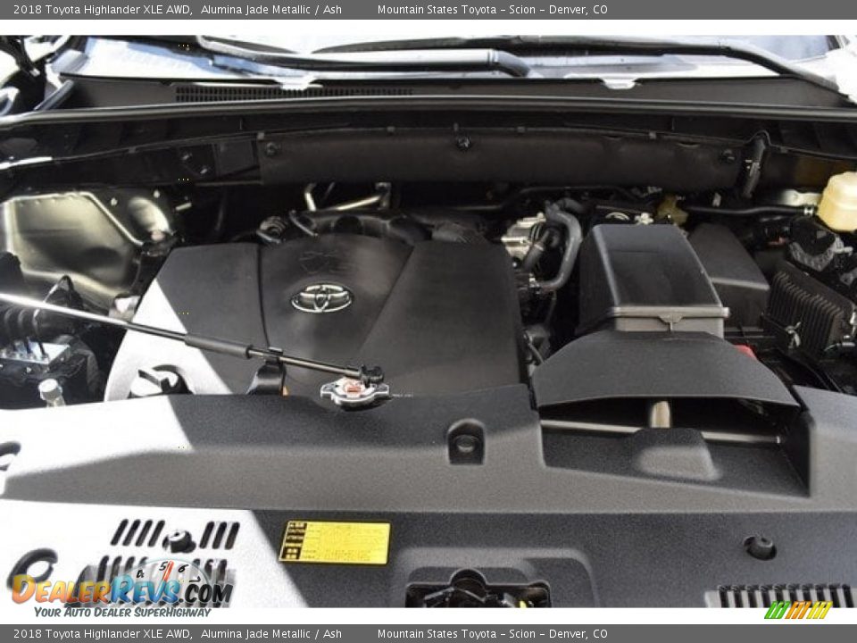 2018 Toyota Highlander XLE AWD Alumina Jade Metallic / Ash Photo #33