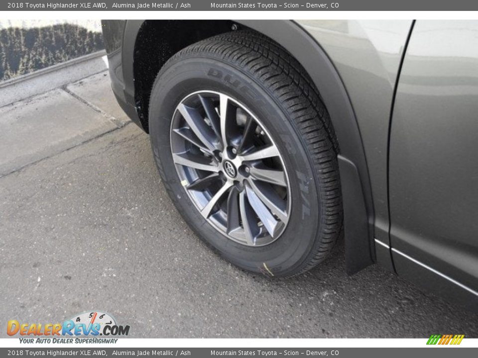 2018 Toyota Highlander XLE AWD Alumina Jade Metallic / Ash Photo #34