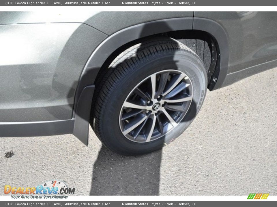 2018 Toyota Highlander XLE AWD Alumina Jade Metallic / Ash Photo #36