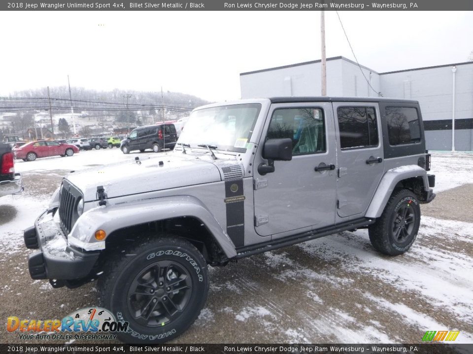 2018 Jeep Wrangler Unlimited Sport 4x4 Billet Silver Metallic / Black Photo #1