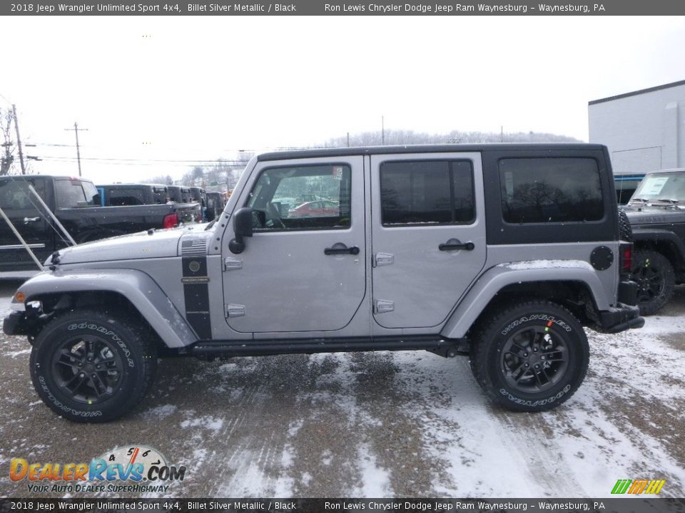 2018 Jeep Wrangler Unlimited Sport 4x4 Billet Silver Metallic / Black Photo #2