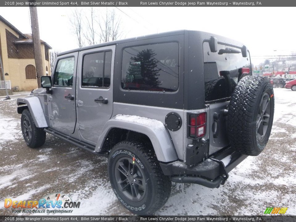 2018 Jeep Wrangler Unlimited Sport 4x4 Billet Silver Metallic / Black Photo #3