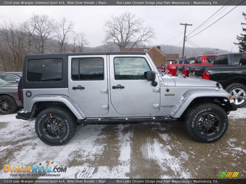 2018 Jeep Wrangler Unlimited Sport 4x4 Billet Silver Metallic / Black Photo #6