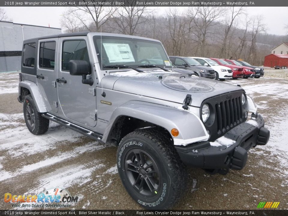 2018 Jeep Wrangler Unlimited Sport 4x4 Billet Silver Metallic / Black Photo #7