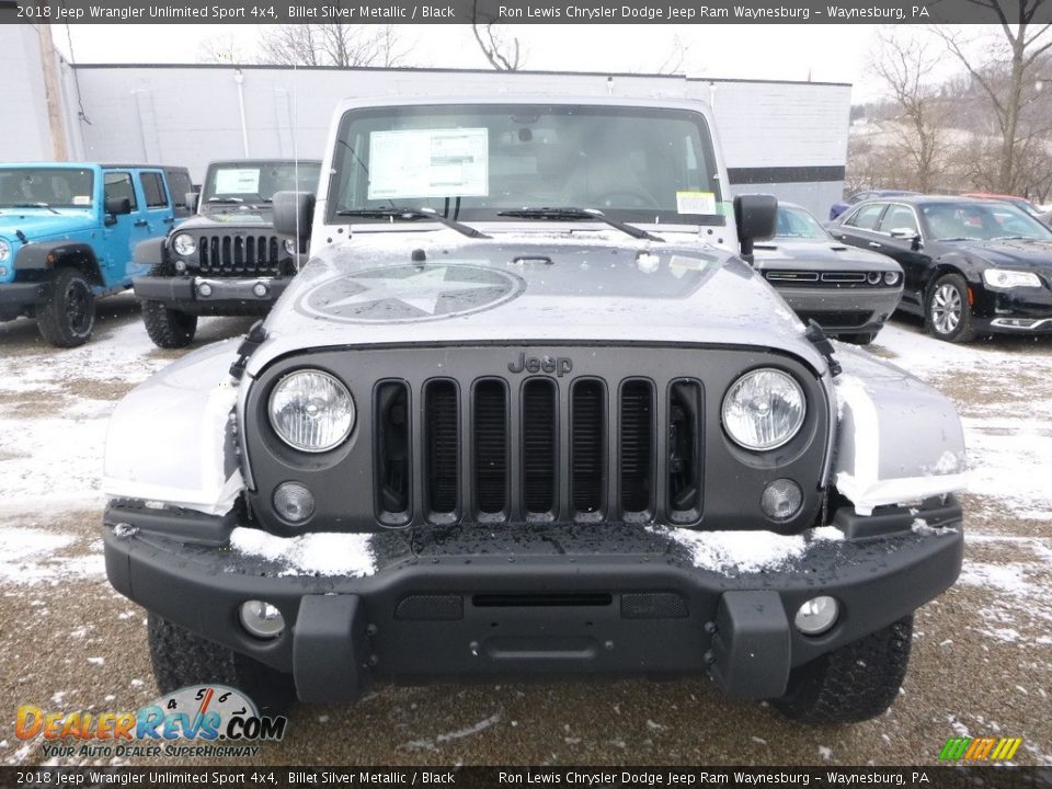 2018 Jeep Wrangler Unlimited Sport 4x4 Billet Silver Metallic / Black Photo #8