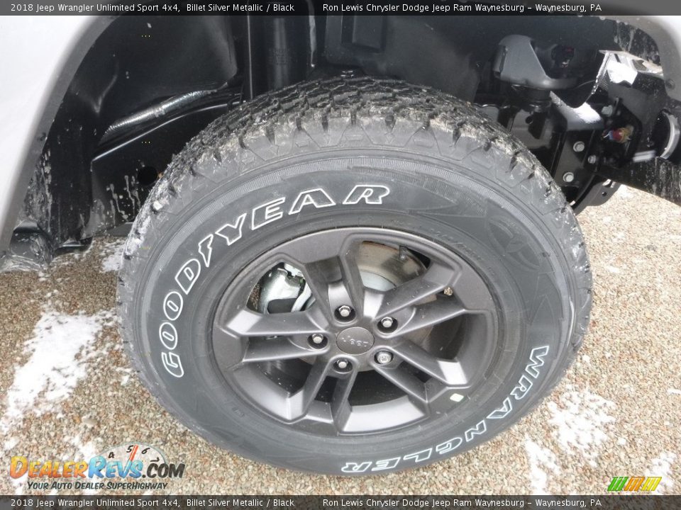 2018 Jeep Wrangler Unlimited Sport 4x4 Billet Silver Metallic / Black Photo #9