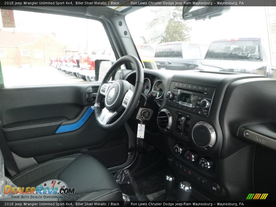 2018 Jeep Wrangler Unlimited Sport 4x4 Billet Silver Metallic / Black Photo #11