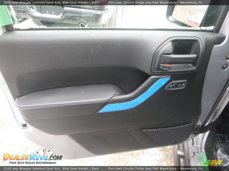 2018 Jeep Wrangler Unlimited Sport 4x4 Billet Silver Metallic / Black Photo #13