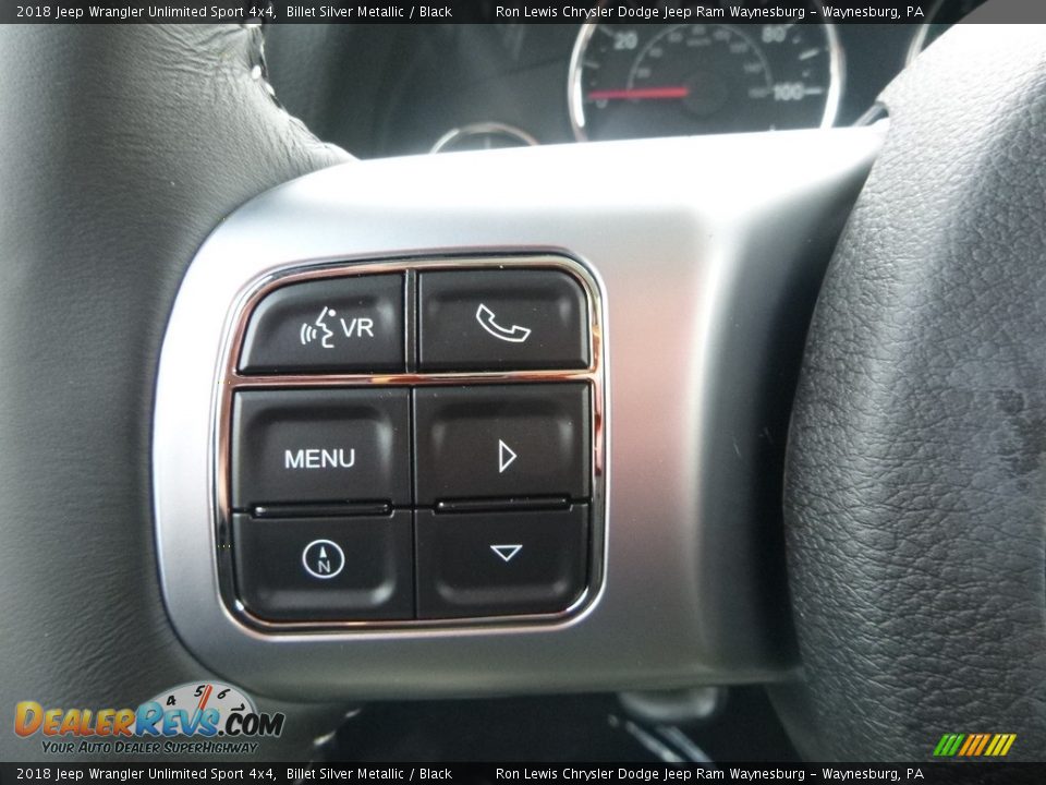 2018 Jeep Wrangler Unlimited Sport 4x4 Billet Silver Metallic / Black Photo #19