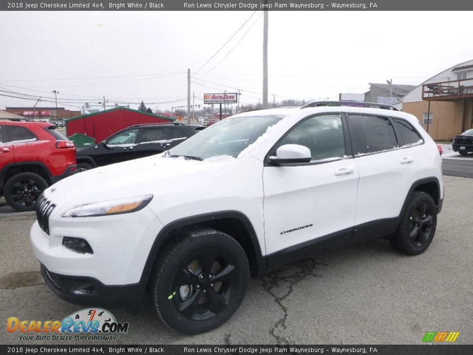 2018 Jeep Cherokee Limited 4x4 Bright White / Black Photo #1