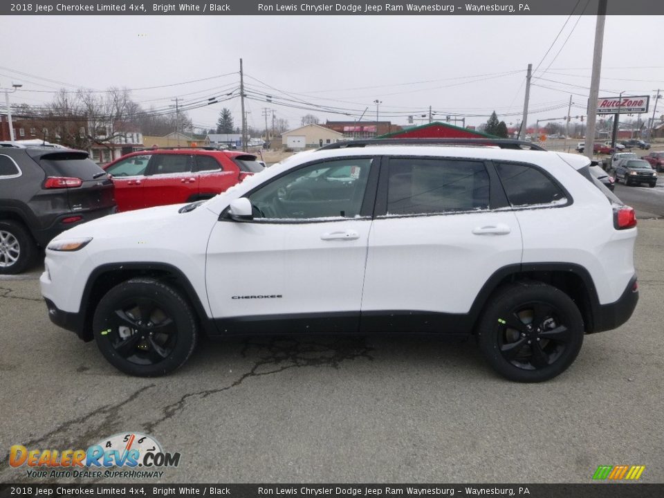2018 Jeep Cherokee Limited 4x4 Bright White / Black Photo #2
