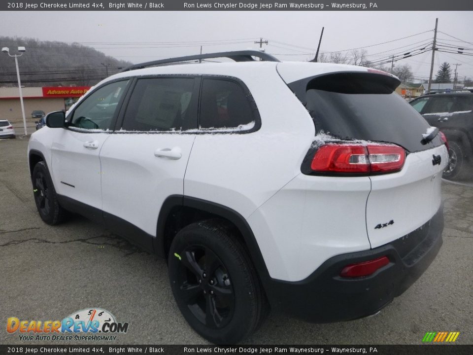 2018 Jeep Cherokee Limited 4x4 Bright White / Black Photo #3