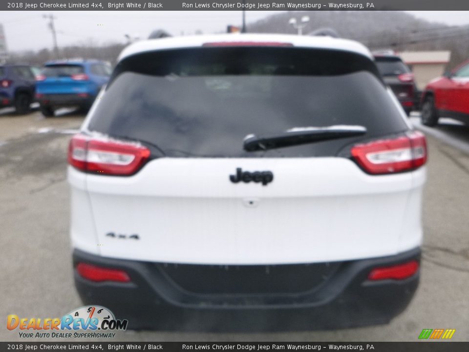 2018 Jeep Cherokee Limited 4x4 Bright White / Black Photo #4