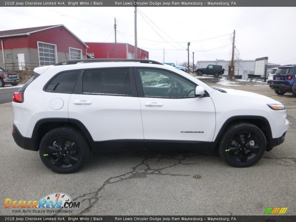 2018 Jeep Cherokee Limited 4x4 Bright White / Black Photo #6