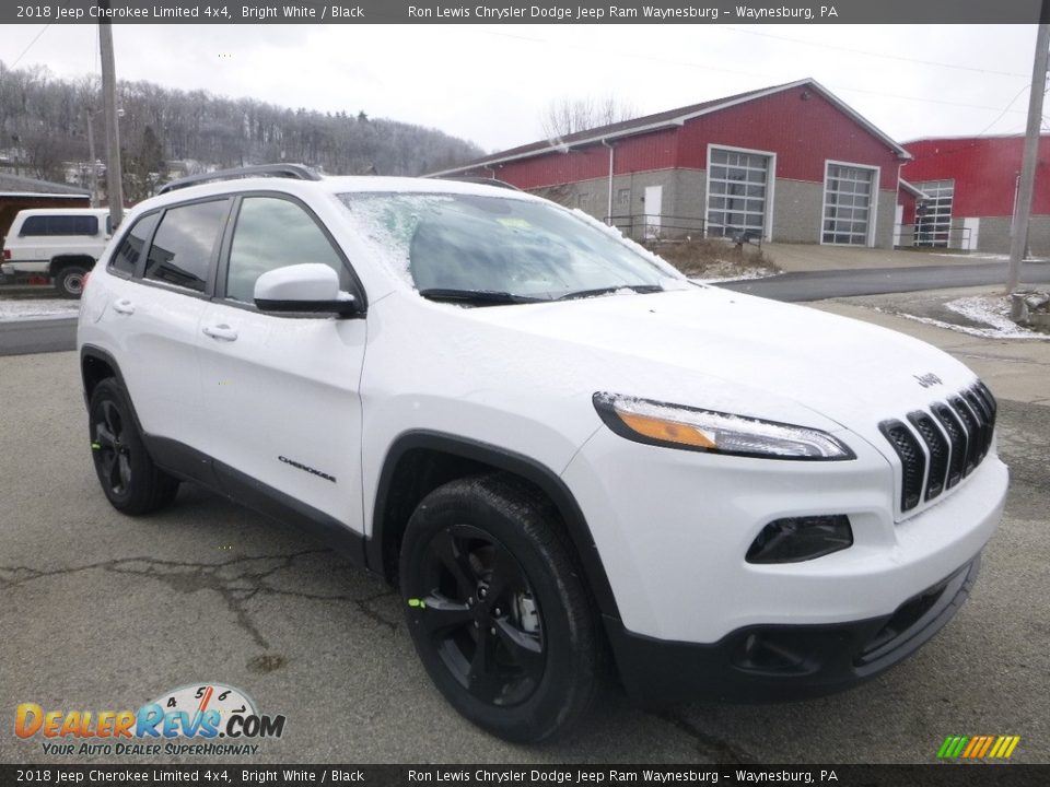 2018 Jeep Cherokee Limited 4x4 Bright White / Black Photo #7