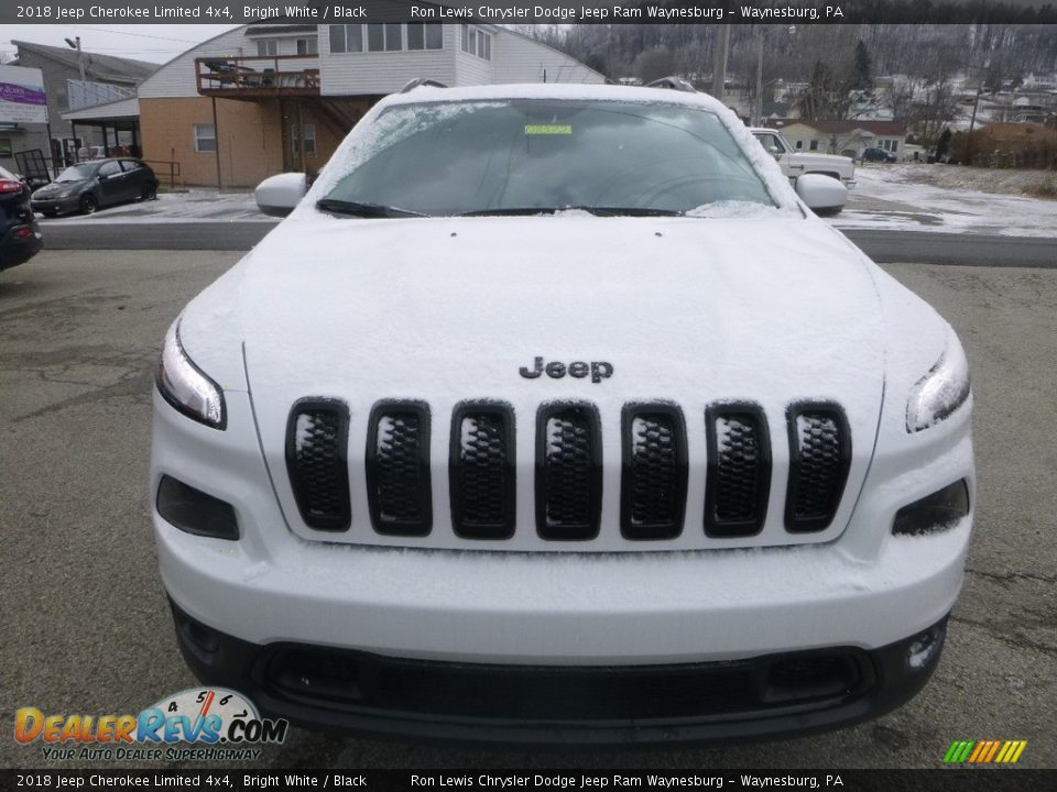 2018 Jeep Cherokee Limited 4x4 Bright White / Black Photo #8