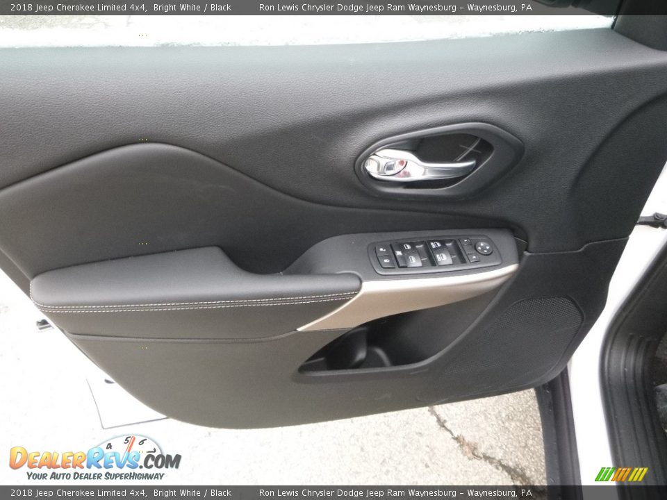 2018 Jeep Cherokee Limited 4x4 Bright White / Black Photo #14