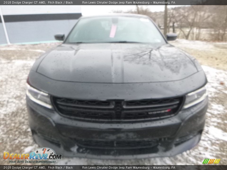 2018 Dodge Charger GT AWD Pitch Black / Black Photo #7