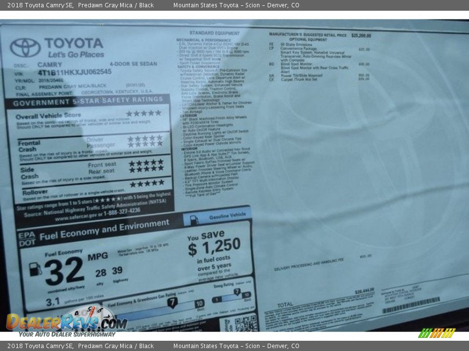 2018 Toyota Camry SE Predawn Gray Mica / Black Photo #35