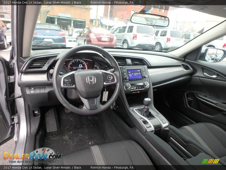 Black Interior - 2017 Honda Civic LX Sedan Photo #8