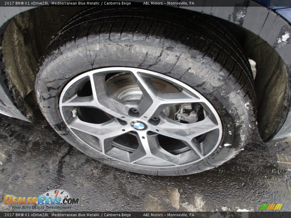 2017 BMW X1 xDrive28i Mediterranean Blue Metallic / Canberra Beige Photo #6