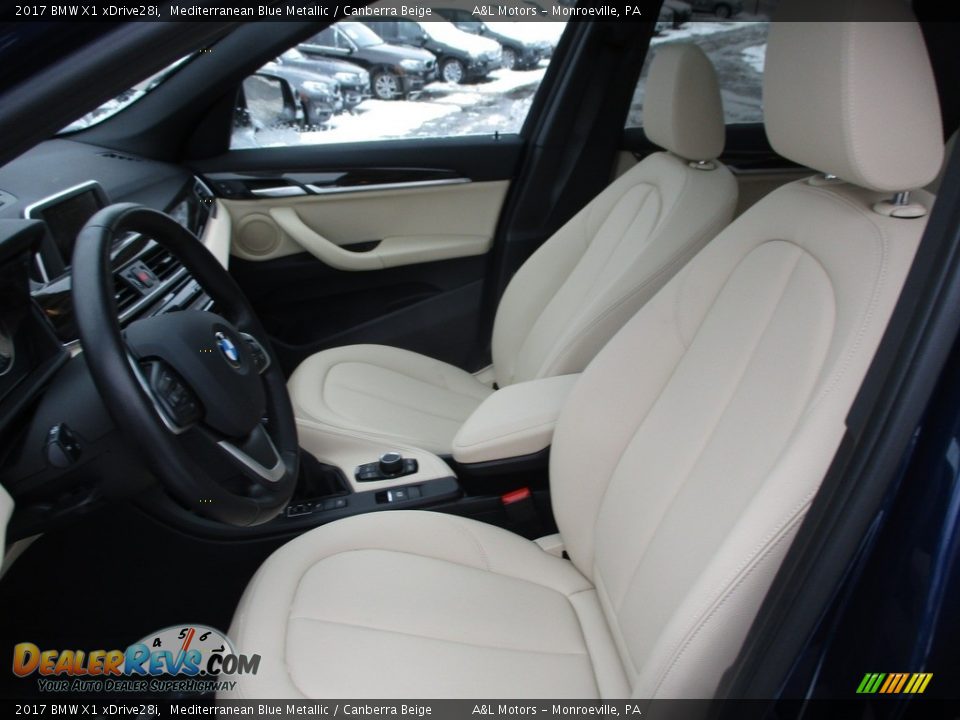 2017 BMW X1 xDrive28i Mediterranean Blue Metallic / Canberra Beige Photo #13