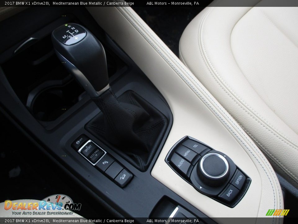 2017 BMW X1 xDrive28i Mediterranean Blue Metallic / Canberra Beige Photo #16