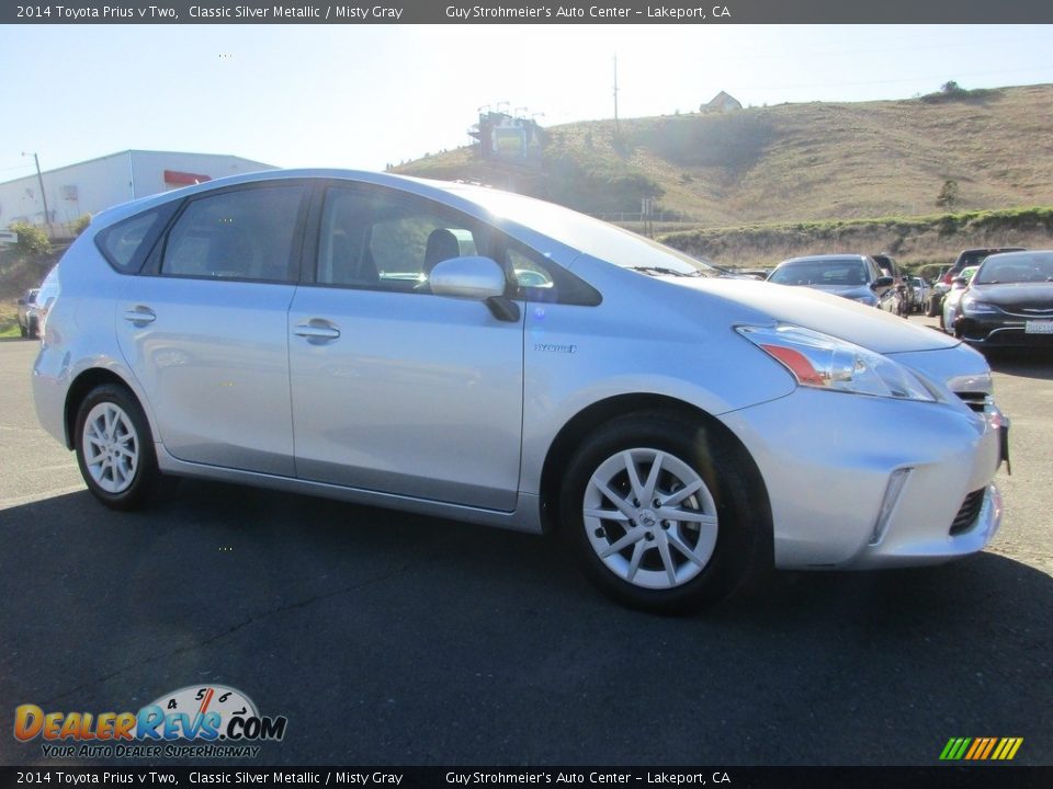 2014 Toyota Prius v Two Classic Silver Metallic / Misty Gray Photo #1
