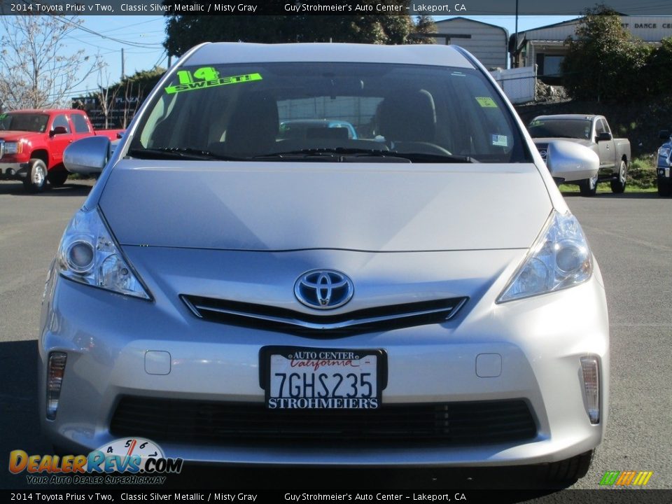 2014 Toyota Prius v Two Classic Silver Metallic / Misty Gray Photo #2