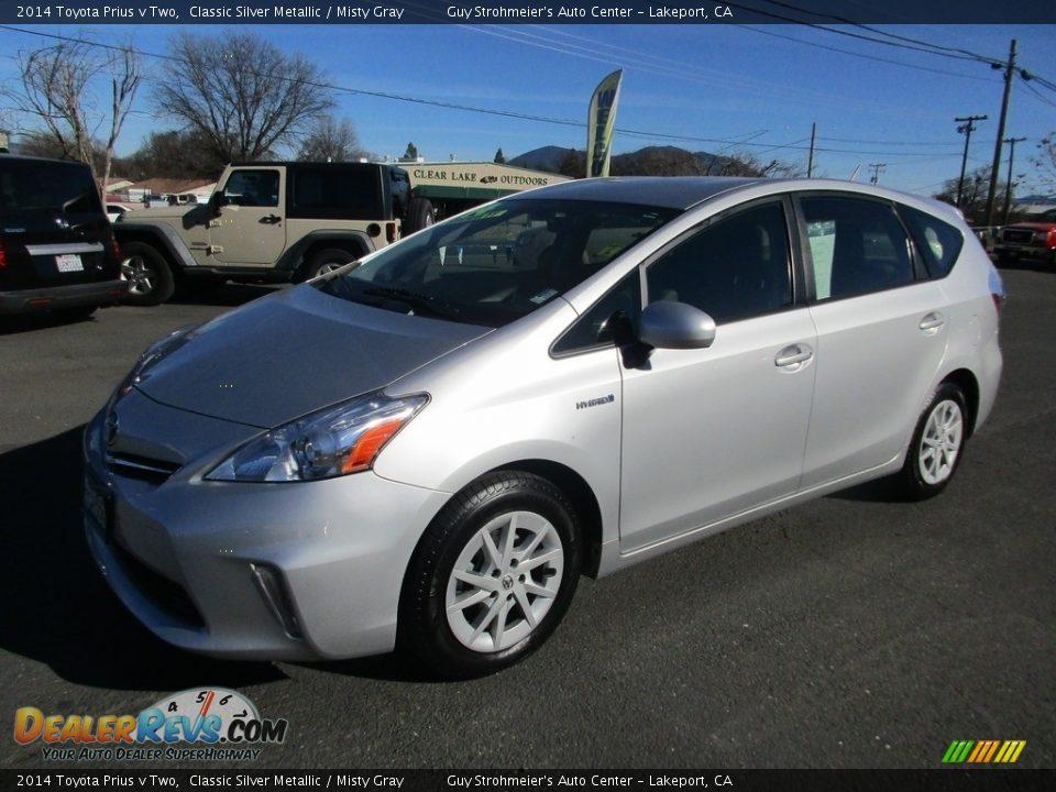 2014 Toyota Prius v Two Classic Silver Metallic / Misty Gray Photo #3