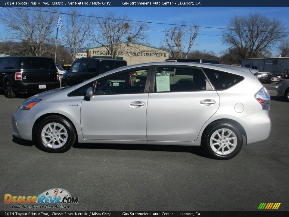 2014 Toyota Prius v Two Classic Silver Metallic / Misty Gray Photo #4
