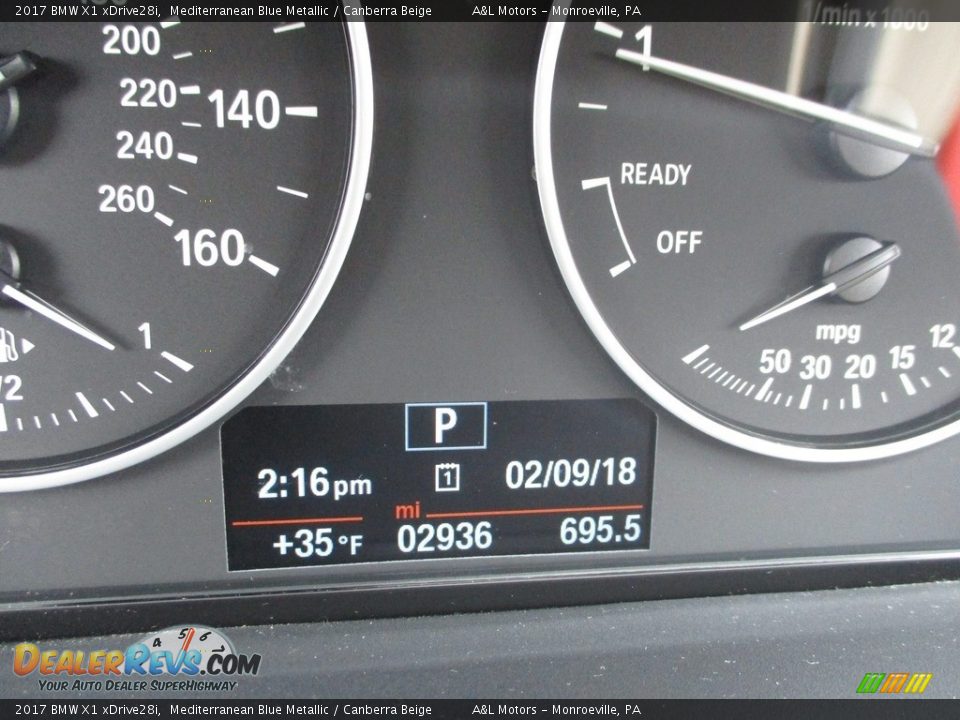 2017 BMW X1 xDrive28i Mediterranean Blue Metallic / Canberra Beige Photo #20