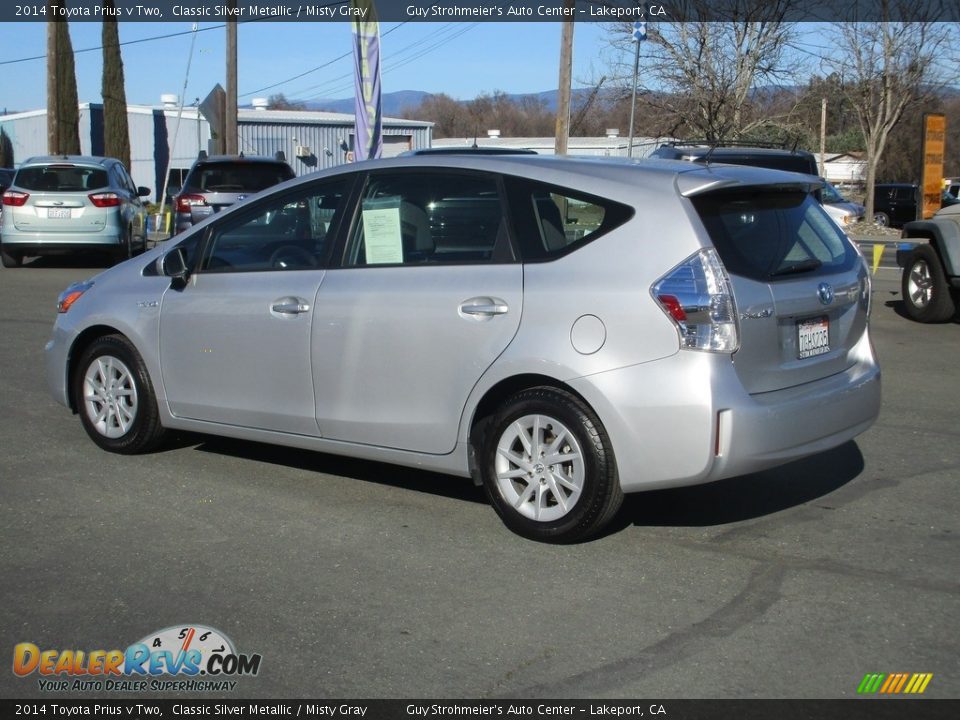 2014 Toyota Prius v Two Classic Silver Metallic / Misty Gray Photo #5