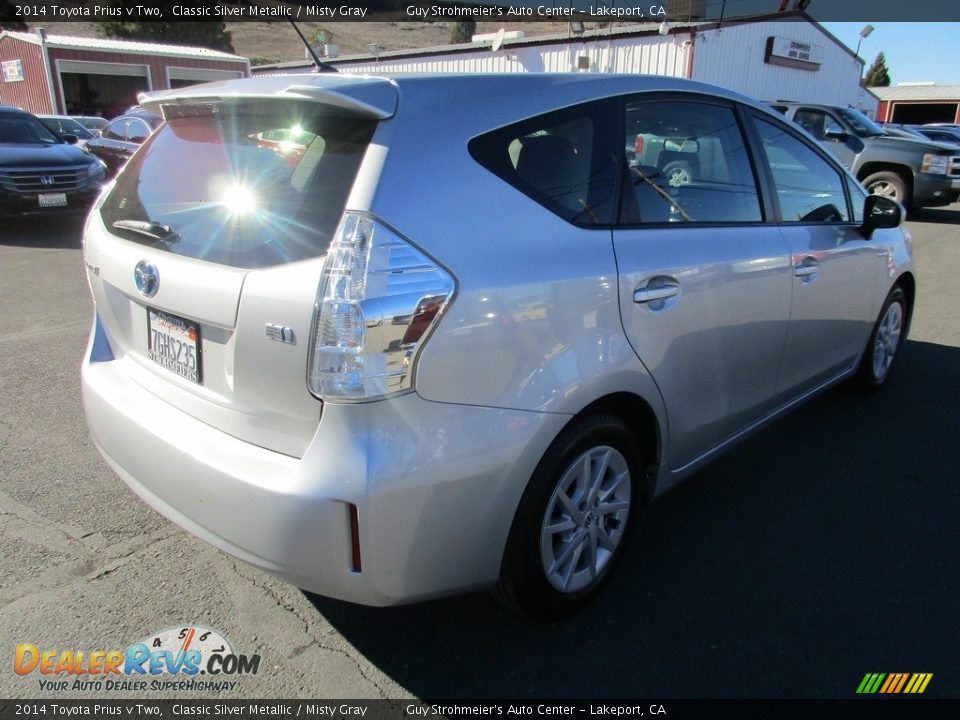 2014 Toyota Prius v Two Classic Silver Metallic / Misty Gray Photo #7