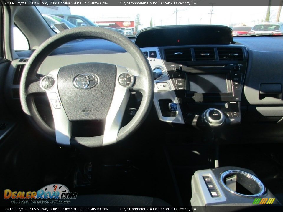 2014 Toyota Prius v Two Classic Silver Metallic / Misty Gray Photo #10
