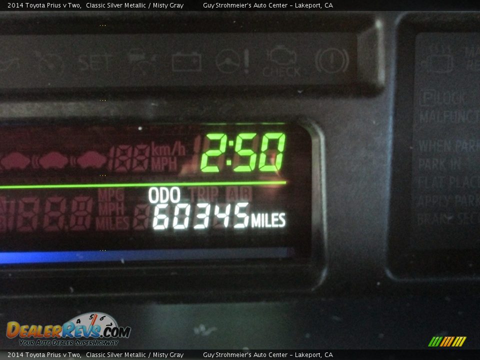 2014 Toyota Prius v Two Classic Silver Metallic / Misty Gray Photo #11