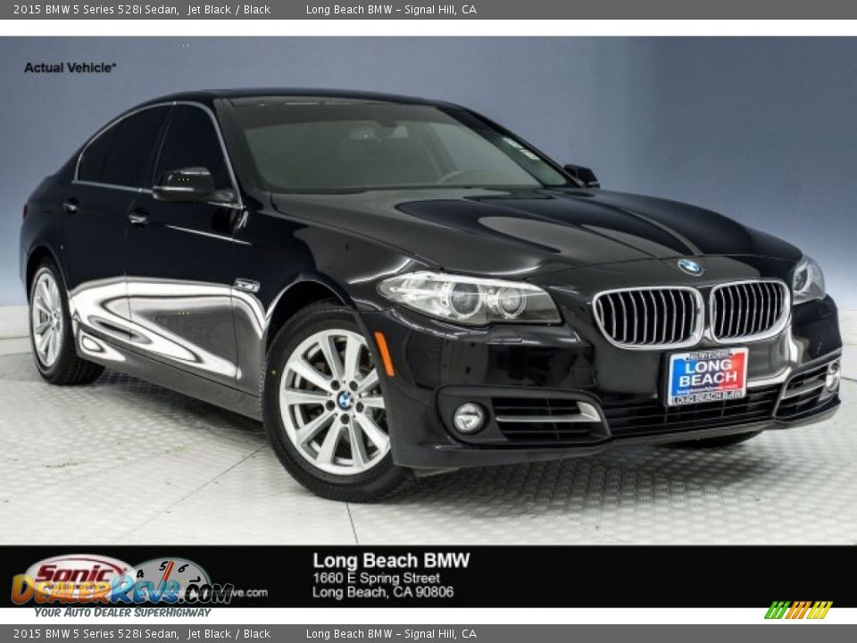 2015 BMW 5 Series 528i Sedan Jet Black / Black Photo #1