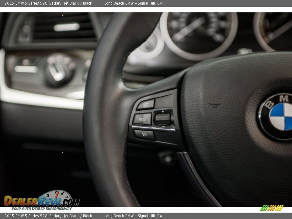 2015 BMW 5 Series 528i Sedan Jet Black / Black Photo #13