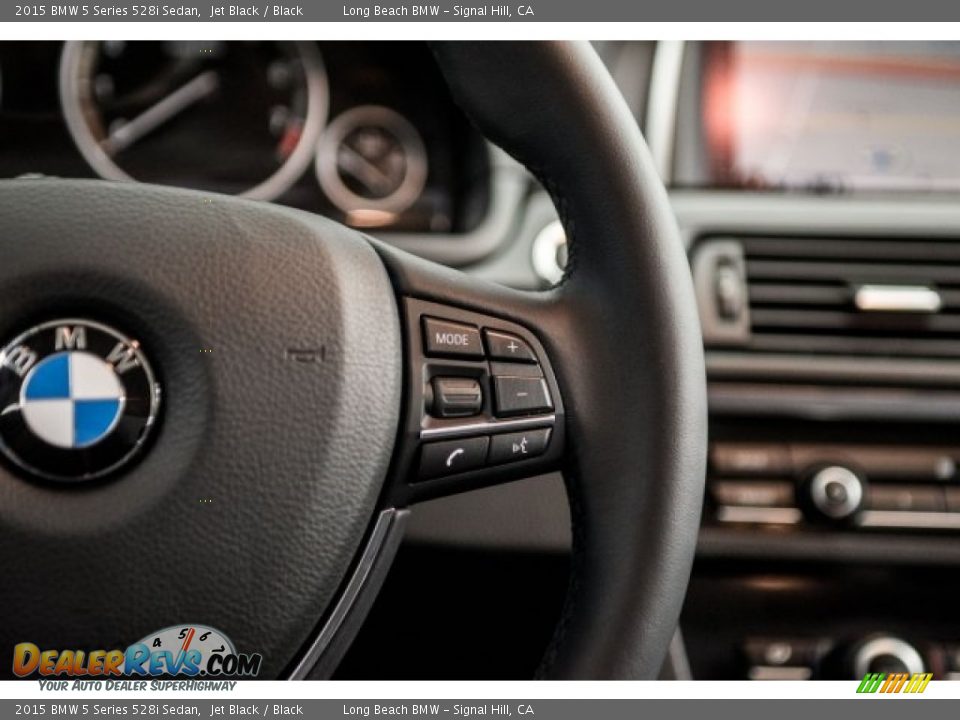 2015 BMW 5 Series 528i Sedan Jet Black / Black Photo #14