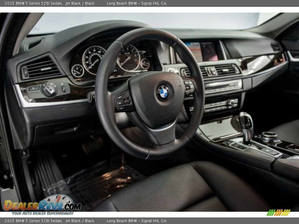 2015 BMW 5 Series 528i Sedan Jet Black / Black Photo #15