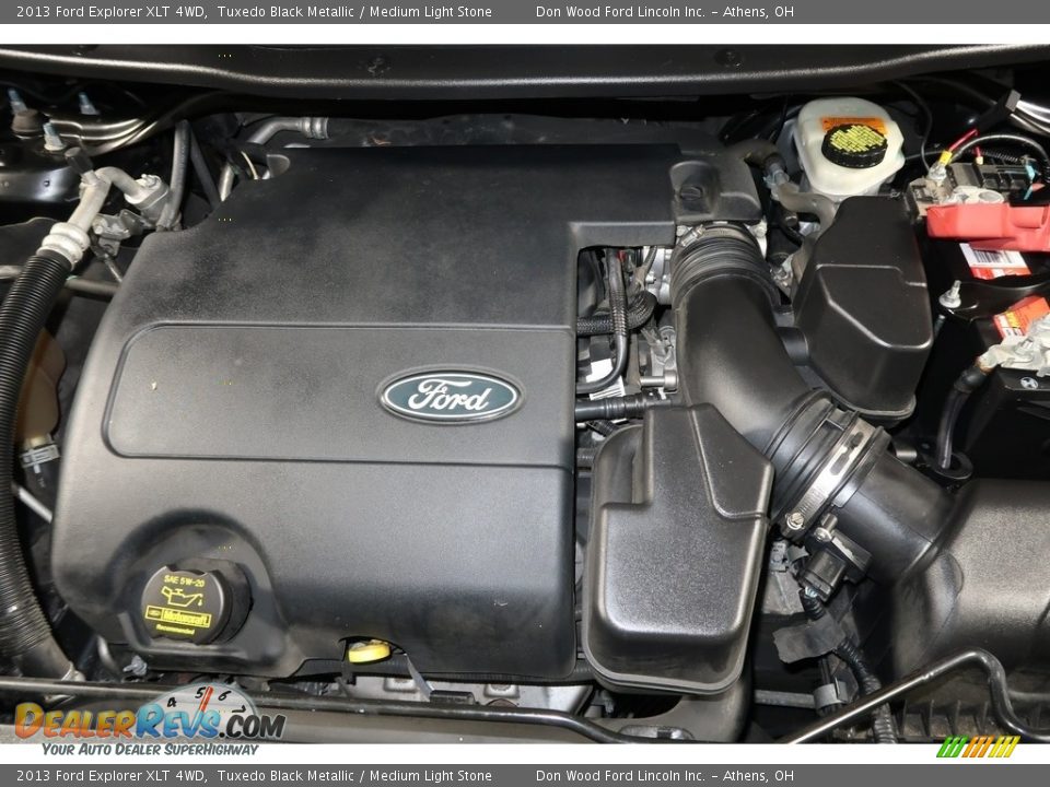 2013 Ford Explorer XLT 4WD Tuxedo Black Metallic / Medium Light Stone Photo #22
