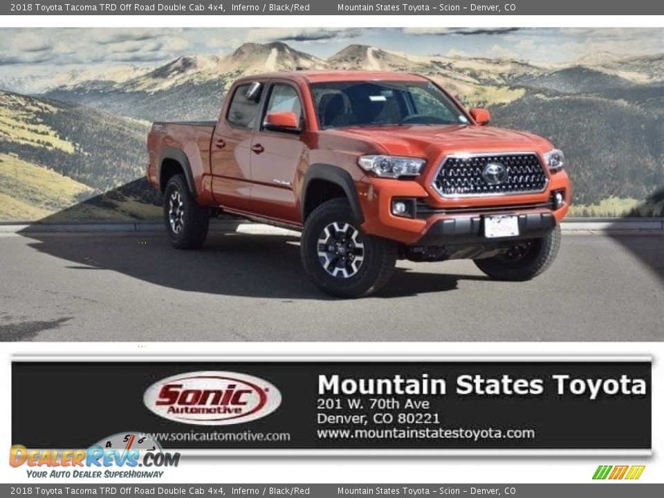 2018 Toyota Tacoma TRD Off Road Double Cab 4x4 Inferno / Black/Red Photo #1