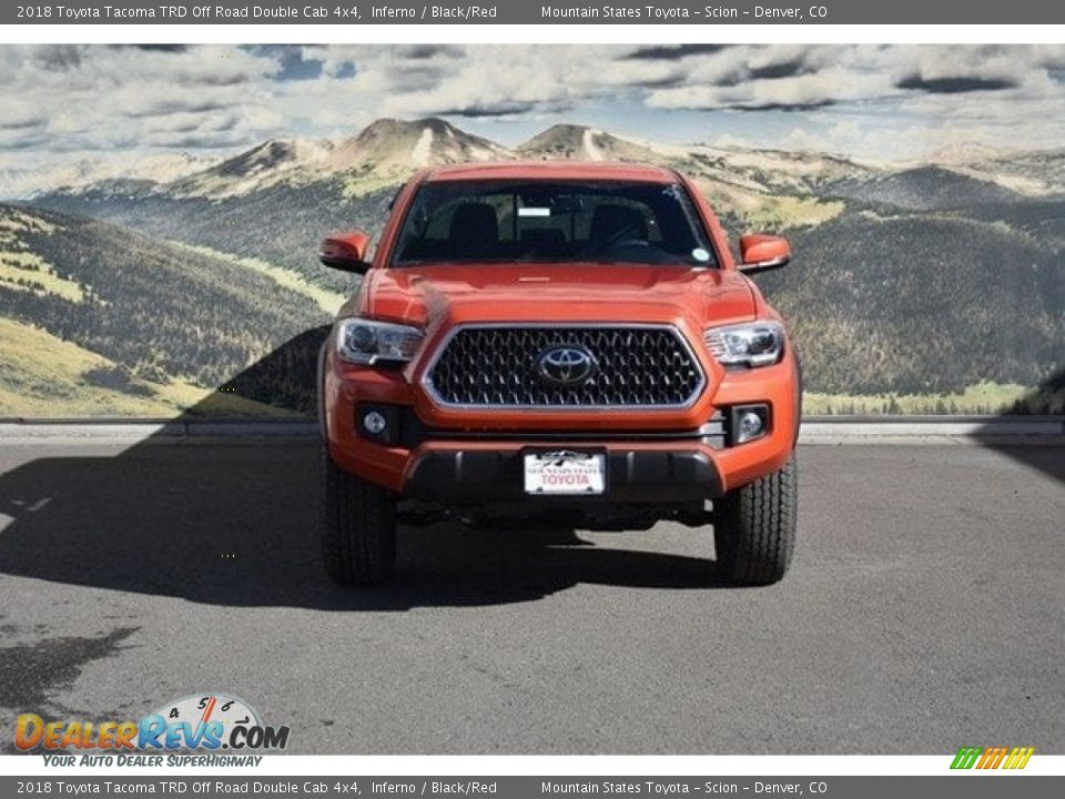 2018 Toyota Tacoma TRD Off Road Double Cab 4x4 Inferno / Black/Red Photo #2