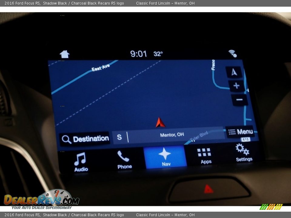 2016 Ford Focus RS Shadow Black / Charcoal Black Recaro RS logo Photo #11