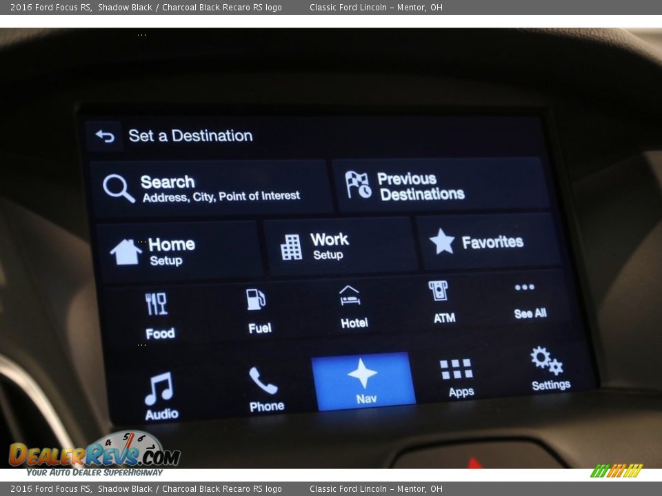 2016 Ford Focus RS Shadow Black / Charcoal Black Recaro RS logo Photo #12