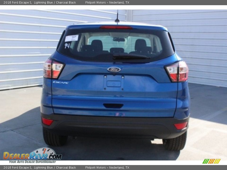 2018 Ford Escape S Lightning Blue / Charcoal Black Photo #7