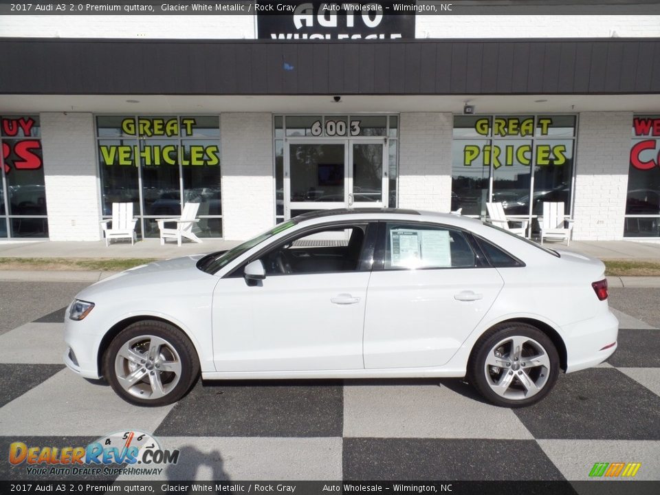 2017 Audi A3 2.0 Premium quttaro Glacier White Metallic / Rock Gray Photo #1