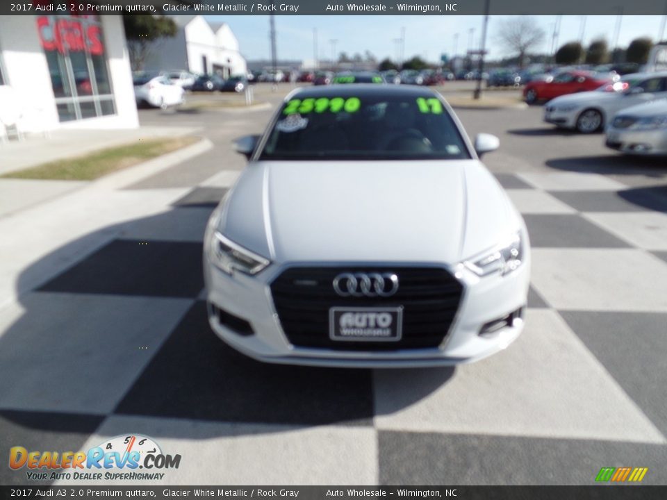 2017 Audi A3 2.0 Premium quttaro Glacier White Metallic / Rock Gray Photo #2